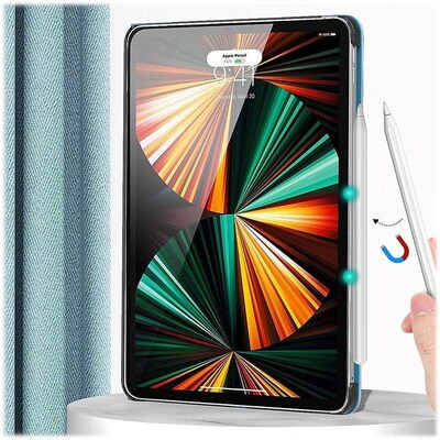 SaharaCase Apple iPad Pro 11" (3rd Gen 2021 & 4th Gen 2022) Protection Bundle, Multi-Angle Case with Tempered Glass Screen, Aqua