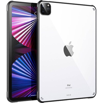 SaharaCase Apple iPad Pro 11" (3rd Gen & 4th Gen) Protection Bundle, Hard Shell Case with Tempered Glass Screen, Clear/Black