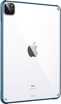 SaharaCase iPad Pro 11" (3rd Gen 2021 & 4th Gen 2022) Protection Bundle, Hard Shell Case with Tempered Glass Screen, Clear Blue