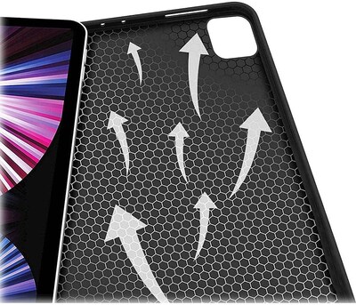 SaharaCase Apple iPad Pro 11" (3rd Gen 2021 & 4th Gen 2022) Protection Bundle, Folio Case, Tempered Glass Screen, Blue Marble