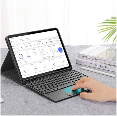SaharaCase Apple iPad Pro 11" (3rd Gen & 4th Gen) Protection Bundle, Keyboard Case with Tempered Glass Screen, Black
