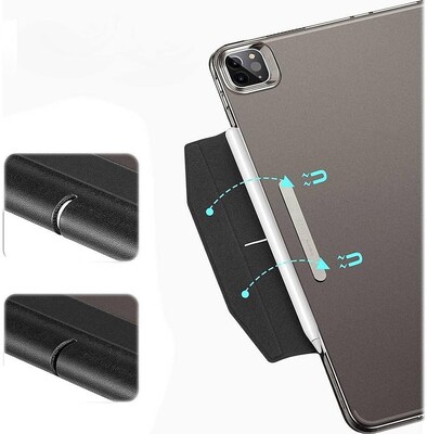 SaharaCase Apple iPad Pro 12.9" (4th,5th,6th Gen 2020-2022) Protection Bundle, Folio Case with Tempered Glass Screen, Black