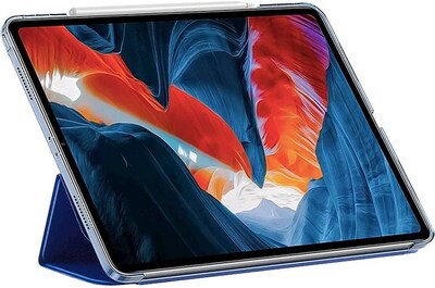 SaharaCase Apple iPad Pro 12.9" (4th,5th,6th 2020-2022) Protection Bundle, Folio Case with Tempered Glass Screen, Blue
