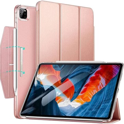 SaharaCase Apple iPad Pro 12.9" (4th,5th, 6th Gen 2020-2022) Protection Bundle, Case with Tempered Glass Screen, Rose Gold