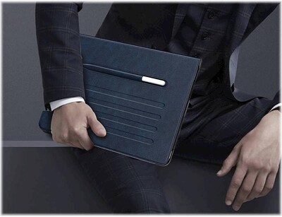 SaharaCase Apple iPad Pro 12.9" (4th,5th,6th 2020-2022) Protection Bundle, Folio Case with Tempered Glass Screen, Dark Blue