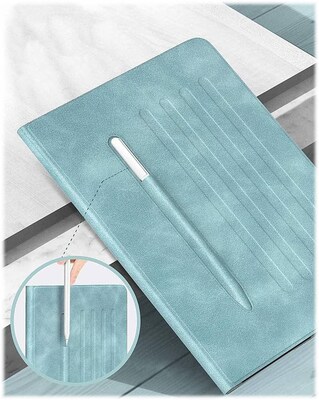 SaharaCase Apple iPad Pro 12.9" (4th,5th,6th Gen 2020-2022) Protection Bundle, Folio Case with Tempered Glass Screen, Aqua