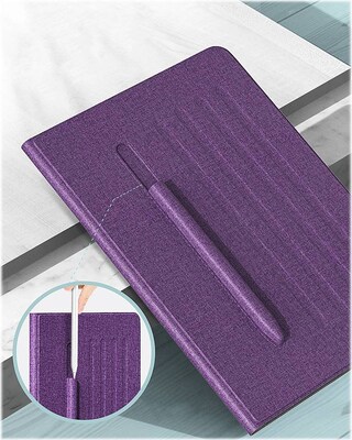 SaharaCase Apple iPad Pro 12.9" (4th,5th,6th 2020-2022) Protection Bundle,Folio Case with Tempered Glass Screen, Purple