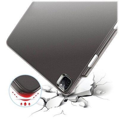 SaharaCase Apple iPad Pro 12.9" (4th,5th,6th Gen 2020-2022) Protection Bundle, Case with Tempered Glass Screen, Clear/Black