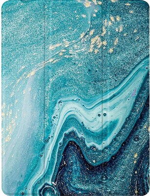 SaharaCase Apple iPad Pro 12.9" (4th,5th,6th Gen 2020-2022) Protection Bundle,Folio Case with Tempered Glass Screen, Green/Blue