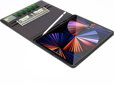 SaharaCase Apple iPad Pro 12.9" (4th,5th,6th Gen 2020-2022) Protection Bundle, Folio Case with Tempered Glass Screen, Black