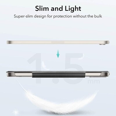 SaharaCase Apple iPad mini A17 Pro & 6th Generation 2021 Protection Bundle, ESR Folio Case with Tempered Glass Screen, Black