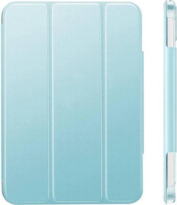 SaharaCase Apple iPad mini A17 Pro & 6th Generation 2021 Protection Bundle, Folio Case with Tempered Glass Screen, Aqua