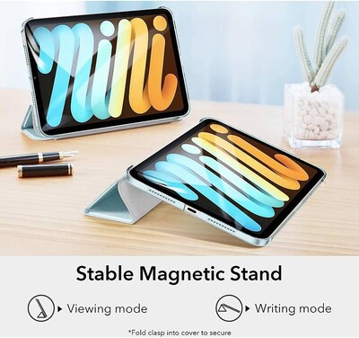 SaharaCase Apple iPad mini A17 Pro & 6th Generation 2021 Protection Bundle, Folio Case with Tempered Glass Screen, Aqua