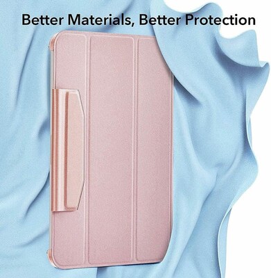 SaharaCase Apple iPad mini A17 Pro & 6th Generation 2021 Protection Bundle, Folio Case with Tempered Glass Screen, Rose Gold