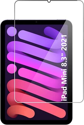 SaharaCase Apple iPad mini A17 Pro & 6th Generation 2021 Protection Bundle, Hybrid-Flex Case with Tempered Glass, Clear Black