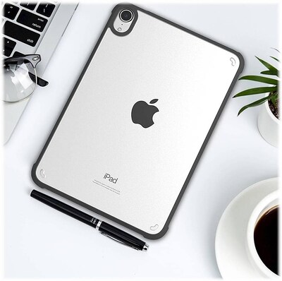 SaharaCase Apple iPad mini A17 Pro & 6th Generation 2021 Protection Bundle, Hybrid-Flex Case with Tempered Glass, Clear Black