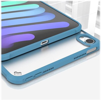 SaharaCase Apple iPad mini A17 Pro & 6th Generation 2021 Protection Bundle, Hybrid-Flex Case with Tempered Glass, Clear Blue
