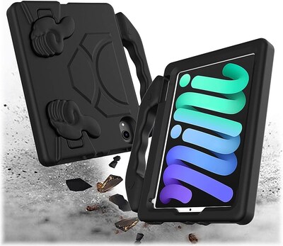 SaharaCase Apple iPad mini A17 Pro & 6th Generation 2021 Protection Bundle, KidProof Case with Tempered Glass Screen, Black