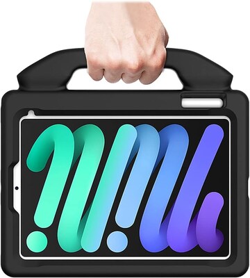 SaharaCase Apple iPad mini A17 Pro & 6th Generation 2021 Protection Bundle, KidProof Case with Tempered Glass Screen, Black