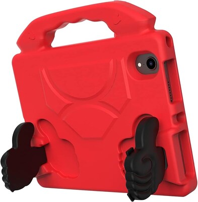 SaharaCase Apple iPad mini A17 Pro & 6th Generation 2021 Protection Bundle, KidProof Case with Tempered Glass Screen, Red