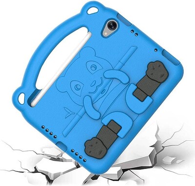 SaharaCase Apple iPad mini A17 Pro & 6th Generation 2021 Protection Bundle, KidProof Case with Tempered Glass Screen, Blue