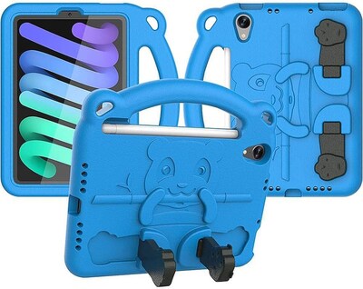 SaharaCase Apple iPad mini A17 Pro & 6th Generation 2021 Protection Bundle, KidProof Case with Tempered Glass Screen, Blue