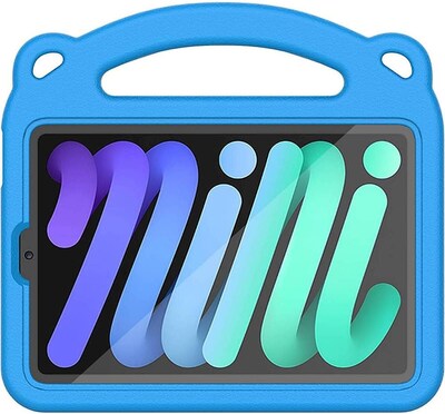 SaharaCase Apple iPad mini A17 Pro & 6th Generation 2021 Protection Bundle, KidProof Case with Tempered Glass Screen, Blue