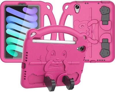 SaharaCase Apple iPad mini A17 Pro & 6th Generation 2021 Protection Bundle, KidProof Case with Tempered Glass Screen, Pink