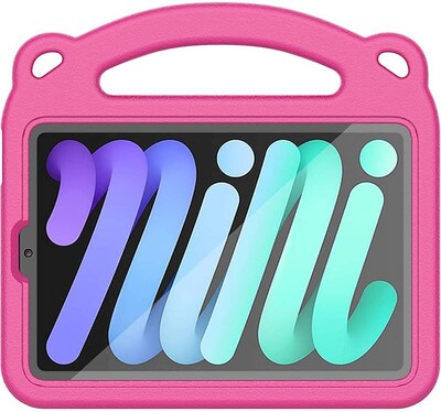 SaharaCase Apple iPad mini A17 Pro & 6th Generation 2021 Protection Bundle, KidProof Case with Tempered Glass Screen, Pink