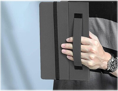 SaharaCase Apple iPad 10.2" (9th Generation 2021) Protection Bundle, Bi-Fold Folio Case with Tempered Glass Screen, Black