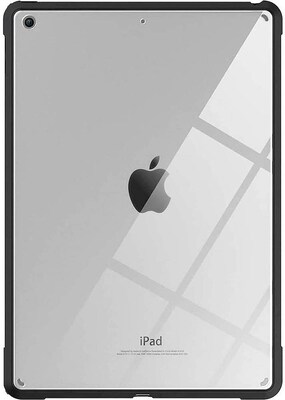 SaharaCase Apple iPad 10.2" (9th Gen 2021) Protection Bundle, Hybrid-Flex Case with Tempered Glass Screen, Clear Black