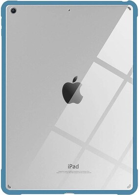 SaharaCase Apple iPad 10.2" (9th Gen 2021) Protection Bundle, Hybrid-Flex Case with Tempered Glass Screen, Clear Blue