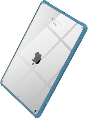 SaharaCase Apple iPad 10.2" (9th Gen 2021) Protection Bundle, Hybrid-Flex Case with Tempered Glass Screen, Clear Blue