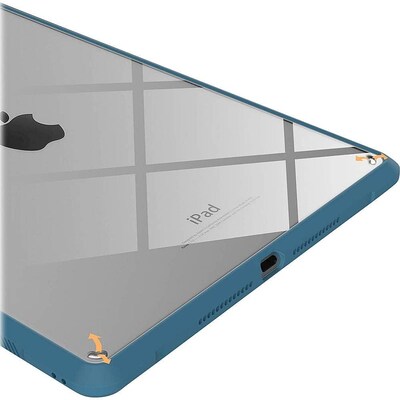 SaharaCase Apple iPad 10.2" (9th Gen 2021) Protection Bundle, Hybrid-Flex Case with Tempered Glass Screen, Clear Blue