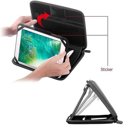 SaharaCase Apple iPad 10.2 & 10.9" Protection Bundle, Sleeve/Organizer Case with Tempered Glass Screen, Black