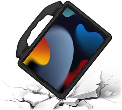 SaharaCase Apple iPad 10.2" (9th Generation 2021) Protection Bundle, KidProof Case with Tempered Glass Screen, Black