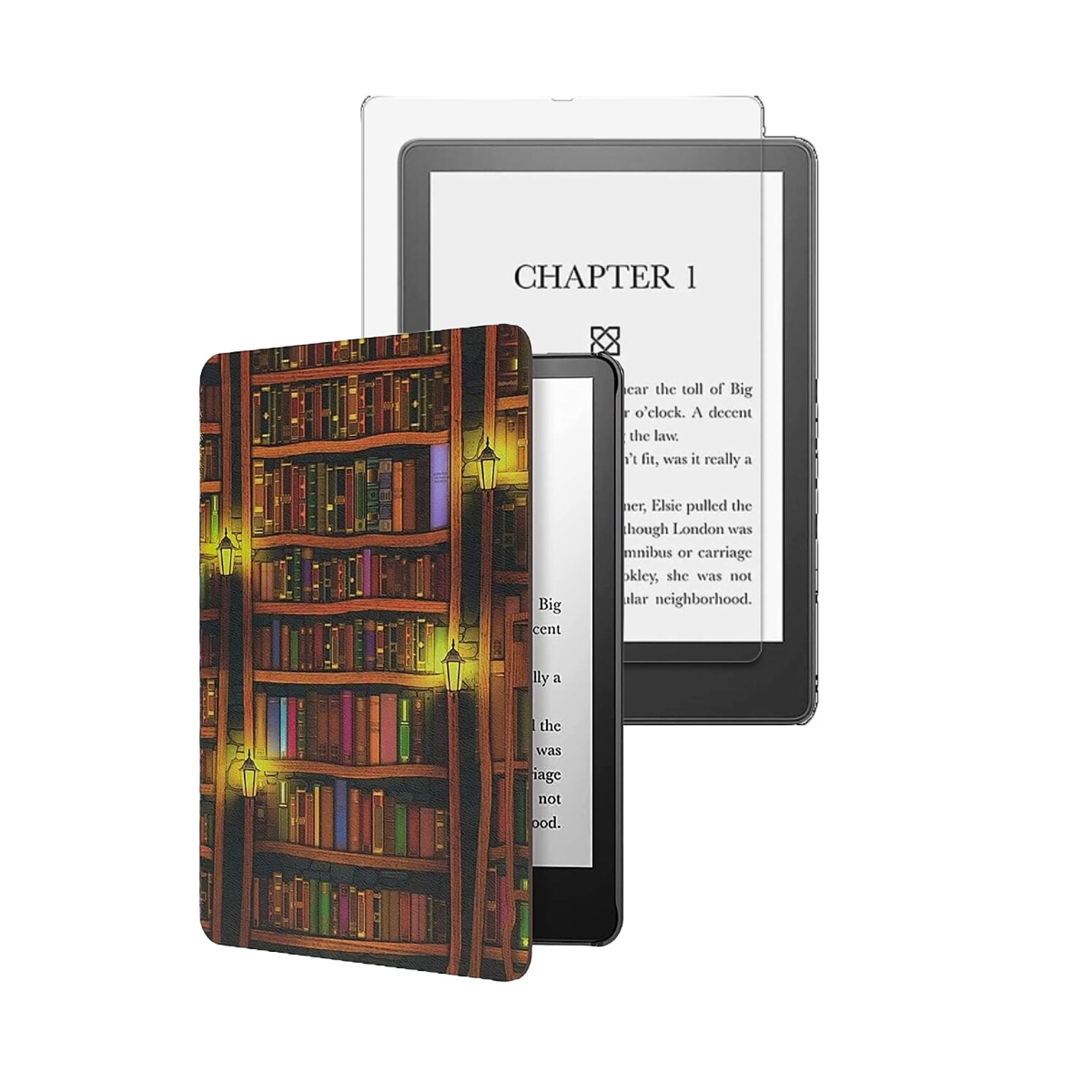 SaharaCase Kindle Paperwhite (11th Gen 2021-2023) Protection Bundle, Folio Case & Tempered Glass Screen, Brown