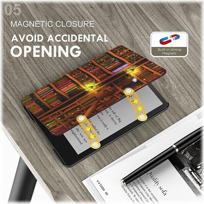 SaharaCase Kindle Paperwhite (11th Gen 2021-2023) Protection Bundle, Folio Case & Tempered Glass Screen, Brown