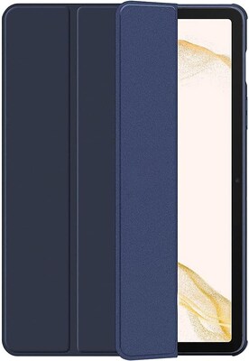 SaharaCase Samsung Galaxy Tab S8 Protection Bundle, Folio Case with Tempered Glass Screen, Clear/Navy Blue
