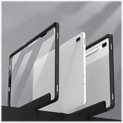 SaharaCase Samsung Galaxy Tab S8 Ultra Protection Bundle, Folio Case with Tempered Glass Screen, Clear/Black