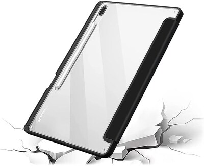 SaharaCase Samsung Galaxy Tab S8 Ultra Protection Bundle, Folio Case with Tempered Glass Screen, Clear/Black