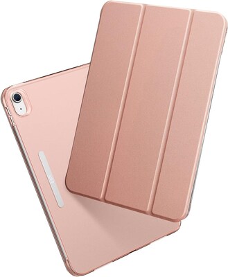 SaharaCase Apple 10.9" iPad (10th Gen 2022) Protection Bundle, AirShield Folio Case with Tempered Glass Screen, Rose Gold
