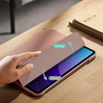 SaharaCase Apple 10.9" iPad (10th Gen 2022) Protection Bundle, AirShield Folio Case with Tempered Glass Screen, Rose Gold