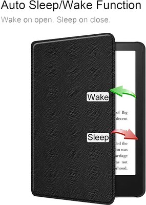 SaharaCase Kindle Paperwhite 11th Gen 2021-2023) Protection Bundle, Folio Case & Tempered Glass Screen, Black (TB00190-ZD-T22)