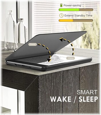 SaharaCase Kindle Paperwhite 11th Gen 2021-2023) Protection Bundle, Folio Case & Tempered Glass Screen, Black (TB00190-ZD-T22)