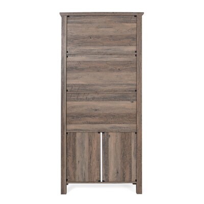 Flash Furniture Stella 67.75" 3-Shelf Bookcase, Gray Wash Engineered Wood (ZG027GRYWSH)