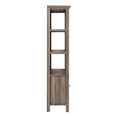 Flash Furniture Stella 67.75" 3-Shelf Bookcase, Gray Wash Engineered Wood (ZG027GRYWSH)