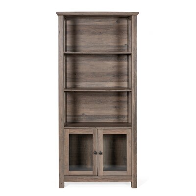Flash Furniture Stella 67.75" 3-Shelf Bookcase, Gray Wash Engineered Wood (ZG027GRYWSH)