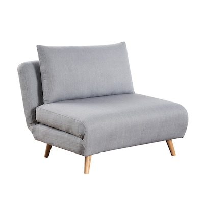 Flash Furniture Shaw Fabric Convertible Tri-Fold Sleeper Chair, Armless, Light Gray (BOBSBS031LTGRY)