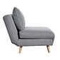 Flash Furniture Shaw Fabric Convertible Tri-Fold Sleeper Chair, Armless, Light Gray (BOBSBS031LTGRY)